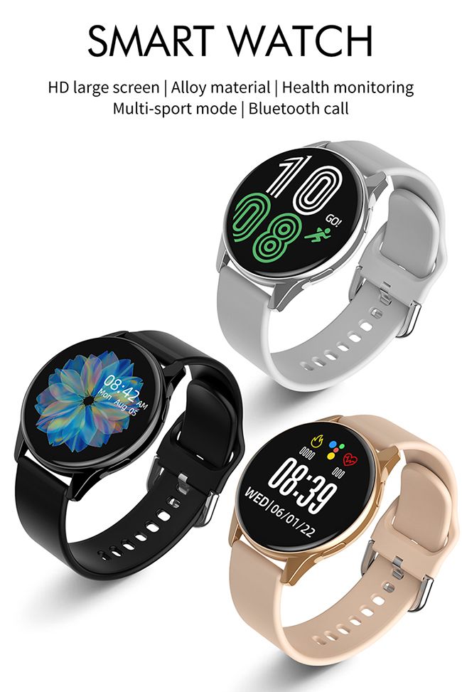 Ladies Watch T2Pro Women's Smart Watch Sports Fitness Heart Rate Health Monitoring IP67 Waterproof Smart Watch Bluetooth Call Round HD Screen Couple Watch Wrist Watch Smart Beacelet Men Smartwatch