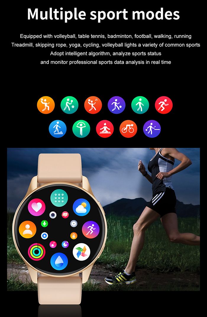 Ladies Watch T2Pro Women's Smart Watch Sports Fitness Heart Rate Health Monitoring IP67 Waterproof Smart Watch Bluetooth Call Round HD Screen Couple Watch Wrist Watch Smart Beacelet Men Smartwatch