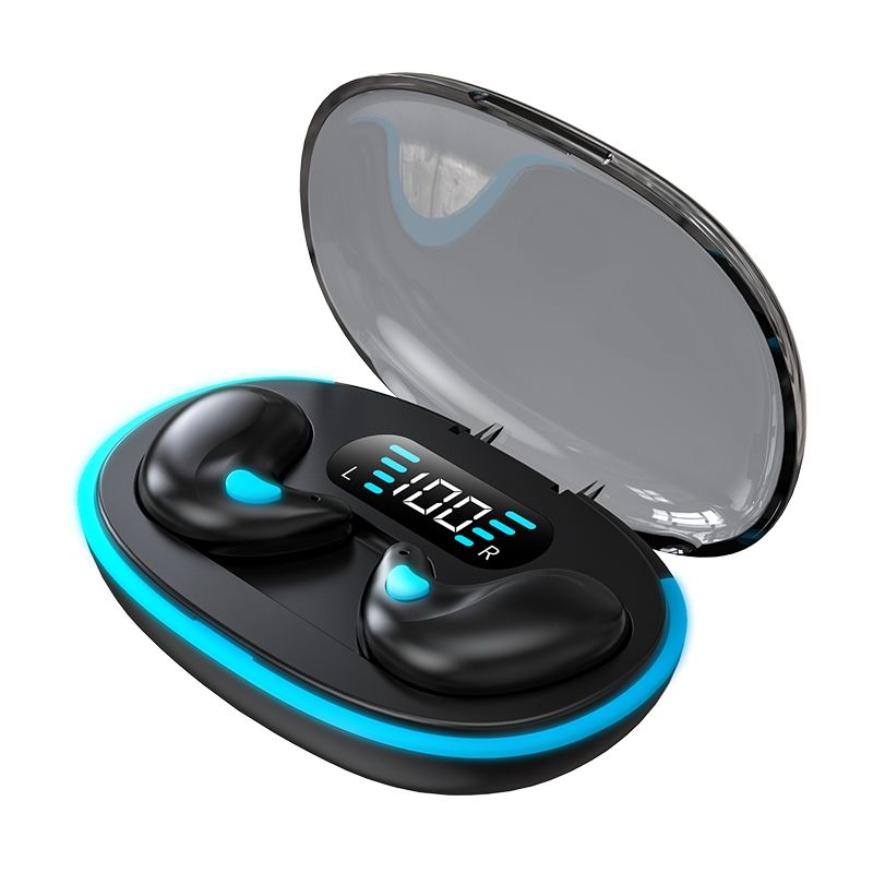 Aloking TWS Wireless Bluetooth Earphones X55 Sleep Invisible Headset Waterproof Noise Reduction Headset With Mic HD Call Mini Sport Game Earpods HIFI Sleep Wireless Earphone Earbuds Super Bass Earpods