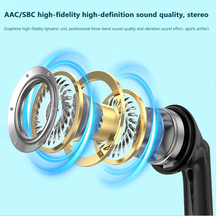 Aloking TWS Wireless Bluetooth Earphone with Microphone Noise Cancelling IPX5 Waterproof Sports Earphones AP19 games Earphone Wireless headphone Mini Bluetooth 5.3 Wireless Earbuds Sports Headset