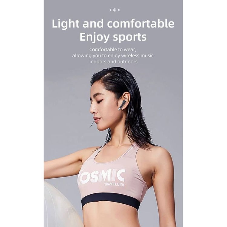 Aloking TWS Wireless Bluetooth Earphone with Microphone Noise Cancelling IPX5 Waterproof Sports Earphones AP19 games Earphone Wireless headphone Mini Bluetooth 5.3 Wireless Earbuds Sports Headset