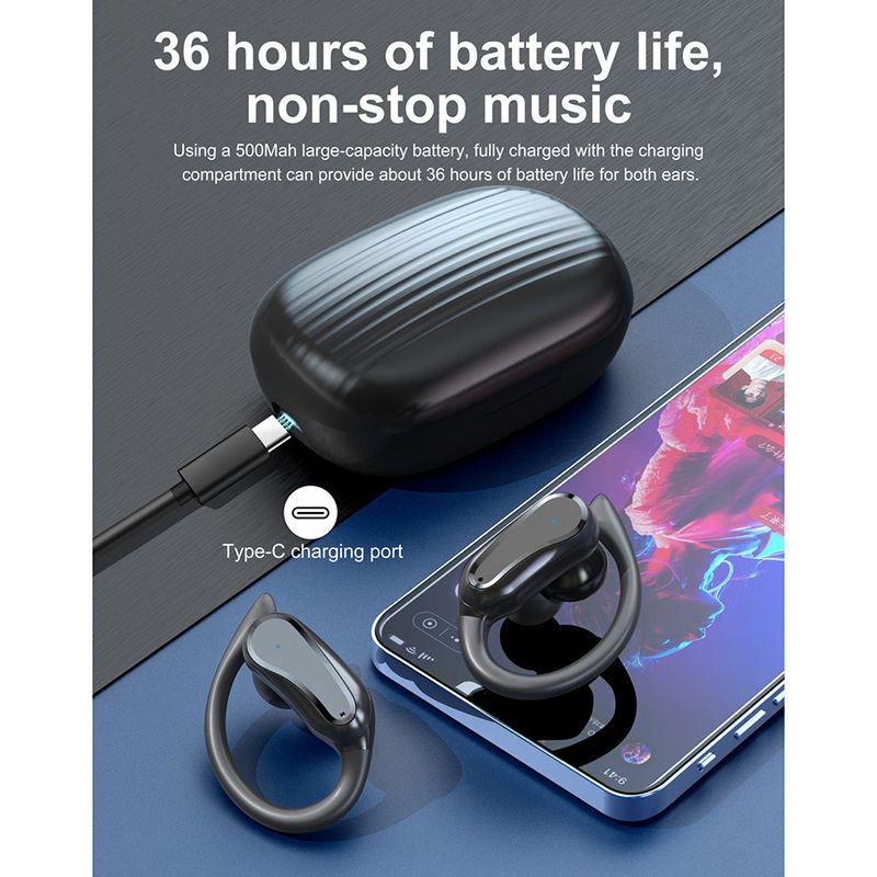 Aloking Wireless Earbuds i27 noise-canceling Bluetooth Earphones shocking bass tws ear-mounted smart IPX7 waterproof ultra-long battery life wireless sports headphones Bluetooth Headset Gaming Earpods