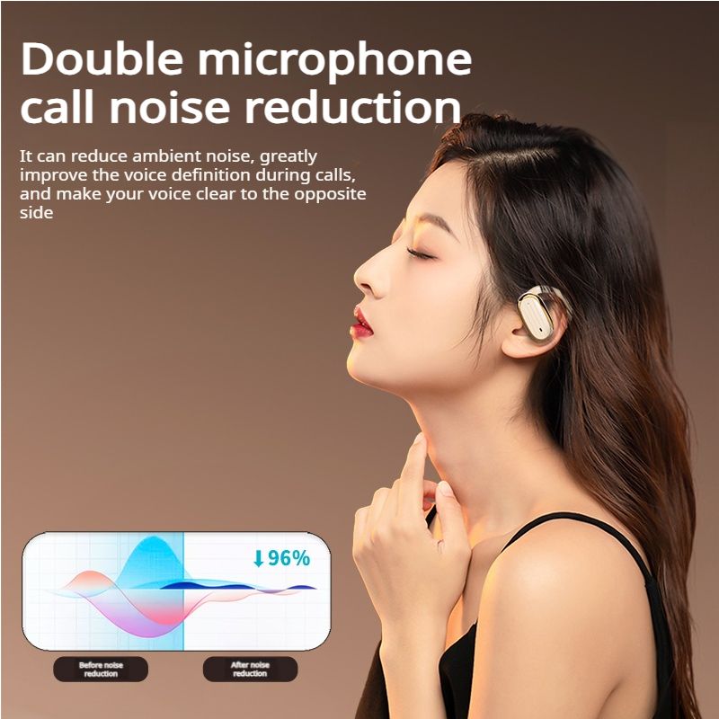 Aloking Hanging Ear Bluetooth wireless Earphone OWS Not in ear Noise Cancelling Bluetooth Headset Earpods Music Sport Earphone Gaming Earpods Wireless Headphones with Mic HiFi Stereo Wireless Earbuds