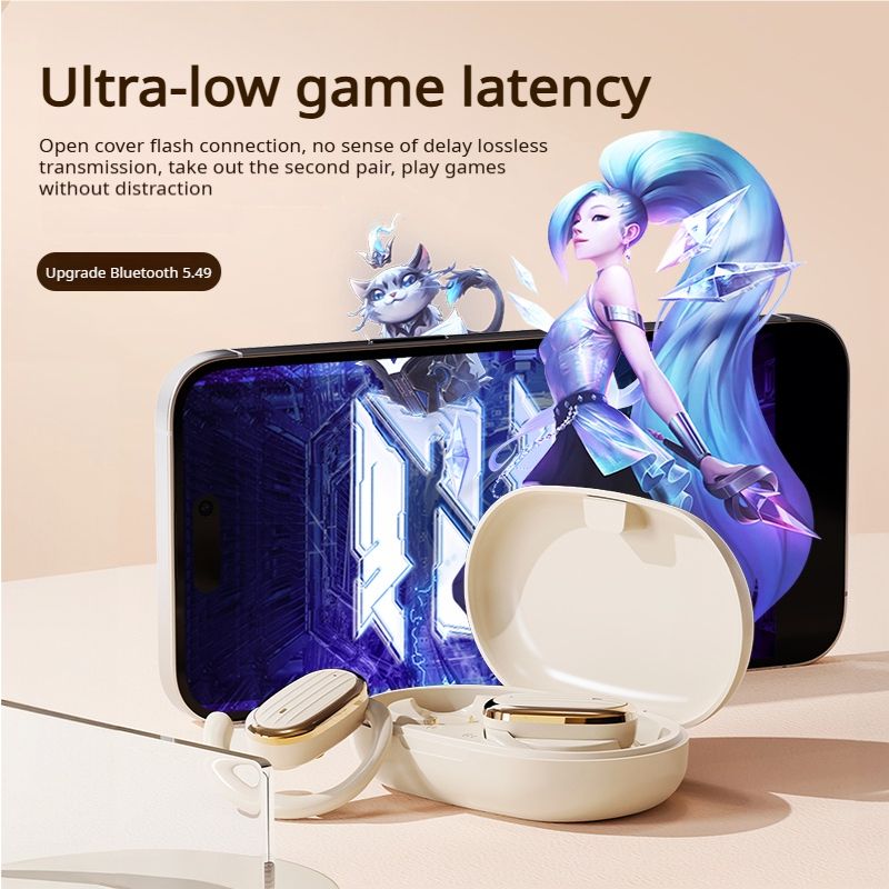 Aloking Hanging Ear Bluetooth wireless Earphone OWS Not in ear Noise Cancelling Bluetooth Headset Earpods Music Sport Earphone Gaming Earpods Wireless Headphones with Mic HiFi Stereo Wireless Earbuds