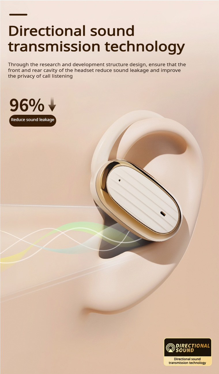 Aloking Hanging Ear Bluetooth wireless Earphone OWS Not in ear Noise Cancelling Bluetooth Headset Earpods Music Sport Earphone Gaming Earpods Wireless Headphones with Mic HiFi Stereo Wireless Earbuds