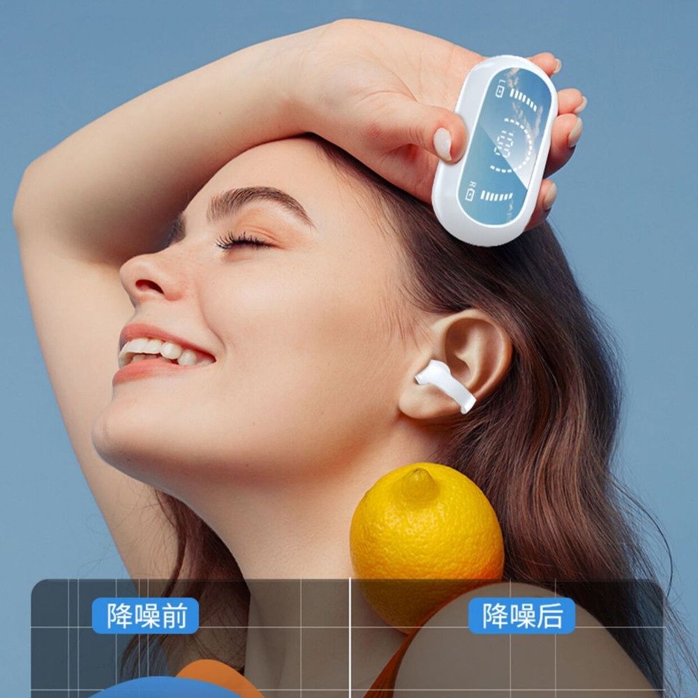 Aloking Wireless Earbuds S03 Bluetooth Headset Clip Type Binaural Stereo Shocking Bass Noise Cancelling Wireless Earphone Bluetooth earphone Waterproof Sports Game earbuds Power Display Earpods buds