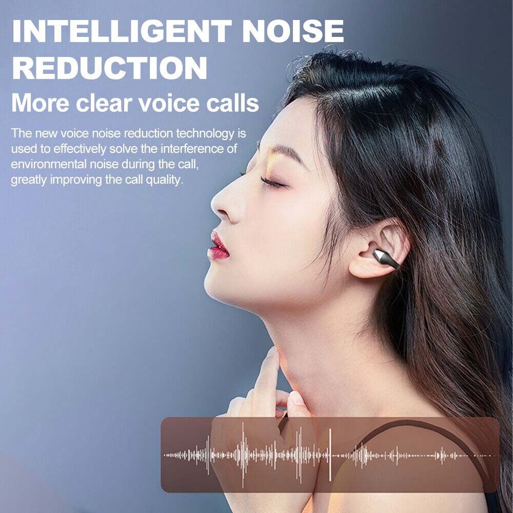 Aloking Wireless Earbuds S03 Bluetooth Headset Clip Type Binaural Stereo Shocking Bass Noise Cancelling Wireless Earphone Bluetooth earphone Waterproof Sports Game earbuds Power Display Earpods buds