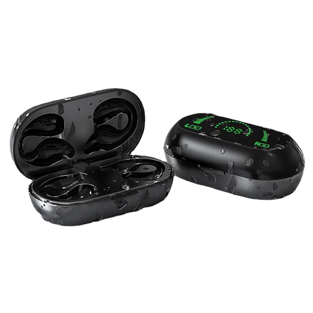 Aloking Wireless Earbuds S03 Bluetooth Headset Clip Type Binaural Stereo Shocking Bass Noise Cancelling Wireless Earphone Bluetooth earphone Waterproof Sports Game earbuds Power Display Earpods buds