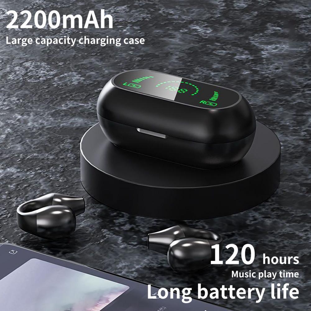 Aloking Wireless Earbuds S03 Bluetooth Headset Clip Type Binaural Stereo Shocking Bass Noise Cancelling Wireless Earphone Bluetooth earphone Waterproof Sports Game earbuds Power Display Earpods buds