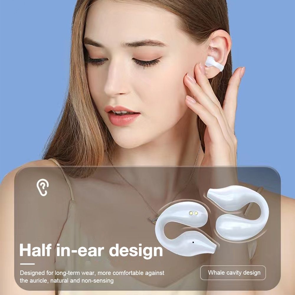 Aloking Wireless Earbuds S03 Bluetooth Headset Clip Type Binaural Stereo Shocking Bass Noise Cancelling Wireless Earphone Bluetooth earphone Waterproof Sports Game earbuds Power Display Earpods buds