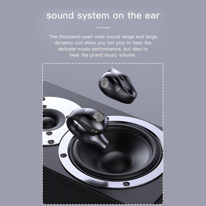 Aloking Wireless Earbuds S03 Bluetooth Headset Clip Type Binaural Stereo Shocking Bass Noise Cancelling Wireless Earphone Bluetooth earphone Waterproof Sports Game earbuds Power Display Earpods buds
