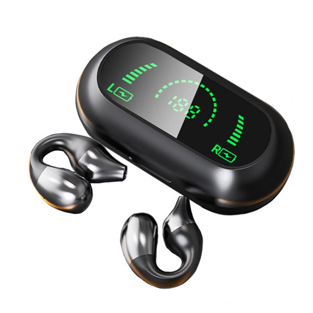 Aloking Wireless Earbuds S03 Bluetooth Headset Clip Type Binaural Stereo Shocking Bass Noise Cancelling Wireless Earphone Bluetooth earphone Waterproof Sports Game earbuds Power Display Earpods buds