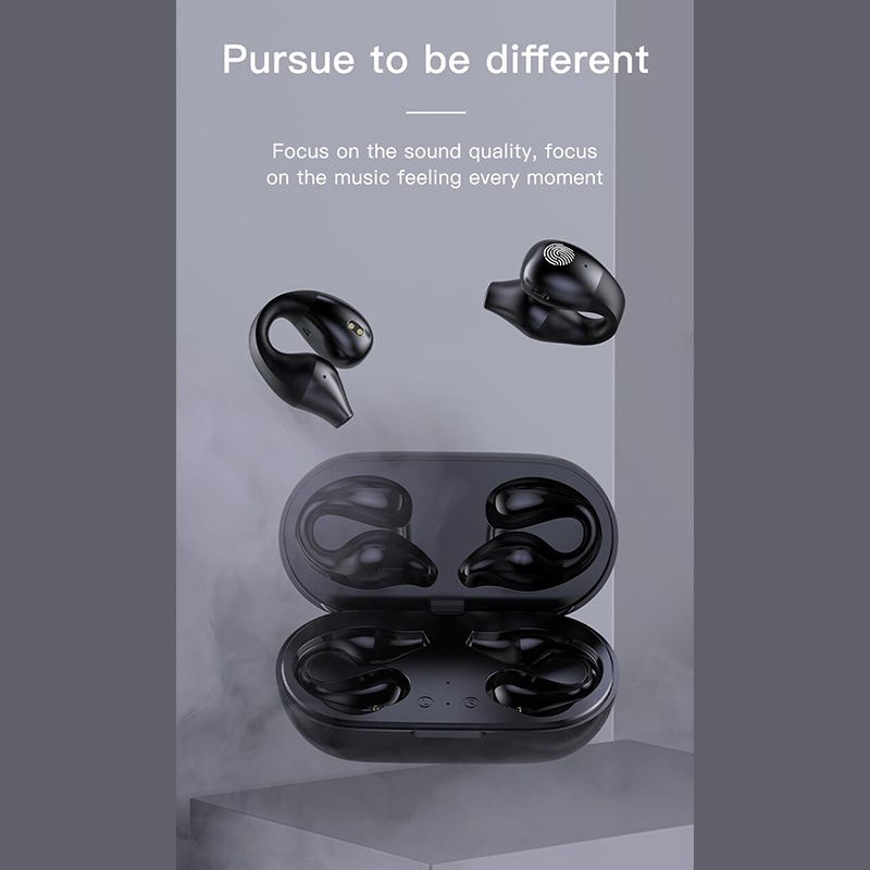 Aloking Wireless Earbuds S03 Bluetooth Headset Clip Type Binaural Stereo Shocking Bass Noise Cancelling Wireless Earphone Bluetooth earphone Waterproof Sports Game earbuds Power Display Earpods buds