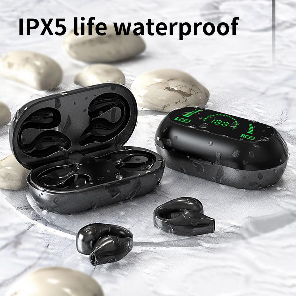 Aloking Wireless Earbuds S03 Bluetooth Headset Clip Type Binaural Stereo Shocking Bass Noise Cancelling Wireless Earphone Bluetooth earphone Waterproof Sports Game earbuds Power Display Earpods buds