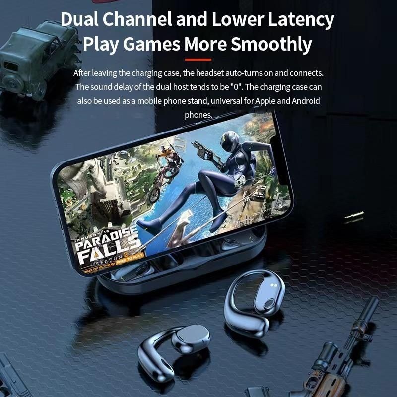 Aloking TWS Wireless Earbuds Bluetooth Earphone Bluetooth 5.3 HIFI Sound quality hanging ear super long endurance noise reduction call IPX6 waterproof Touch Control Headset sports earphone Gaming buds