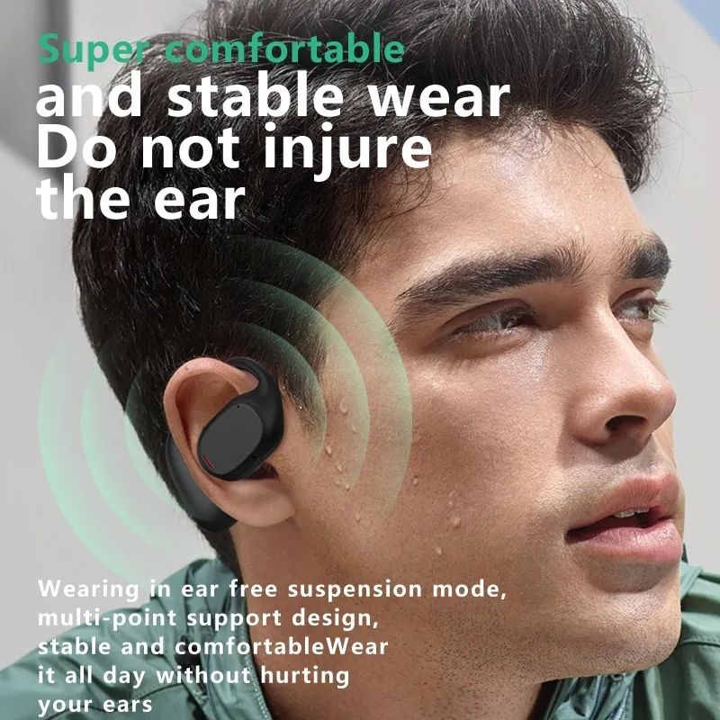 Aloking TWS Wireless Earbuds Bluetooth Earphone Bluetooth 5.3 HIFI Sound quality hanging ear super long endurance noise reduction call IPX6 waterproof Touch Control Headset sports earphone Gaming buds