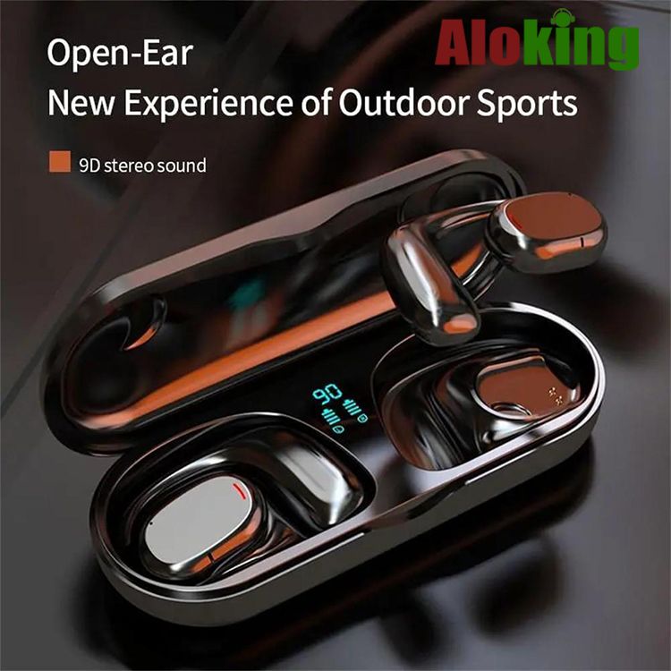 Aloking Hanging ear type Wireless Earphone Bluetooth 5.3 Power display waterproof sports earphone Smart Touch Control HiFi Heavy Bass For Sports Headphones Orginal TWS Gaming Wireless Earbuds Earpods