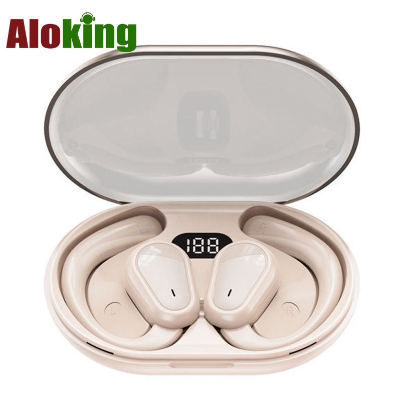 Aloking Wireless Earbuds Pure bass Ear-mounted Bluetooth headset bone conduction non-into-ear OWS open type painless waterproof long battery life wireless Bluetooth headset Bluetooth Earphone Earpods