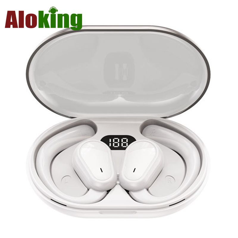 Aloking Wireless Earbuds Pure bass Ear-mounted Bluetooth headset bone conduction non-into-ear OWS open type painless waterproof long battery life wireless Bluetooth headset Bluetooth Earphone Earpods
