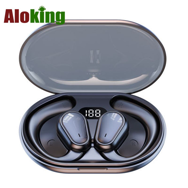 Aloking Wireless Earbuds Pure bass Ear-mounted Bluetooth headset bone conduction non-into-ear OWS open type painless waterproof long battery life wireless Bluetooth headset Bluetooth Earphone Earpods