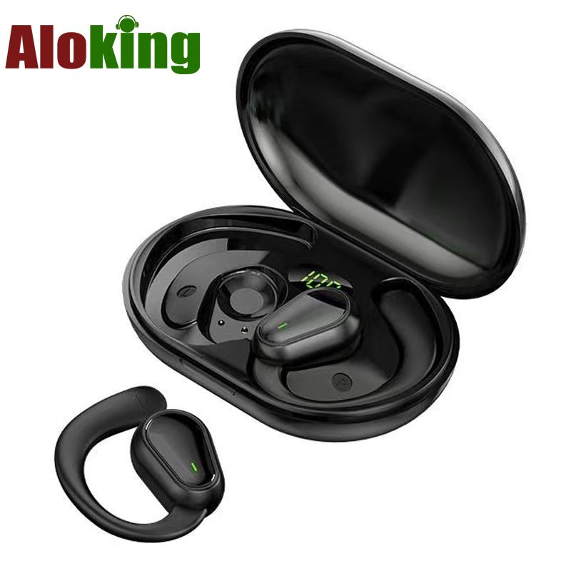 Aloking Wireless Earbuds Pure bass Ear-mounted Bluetooth headset bone conduction non-into-ear OWS open type painless waterproof long battery life wireless Bluetooth headset Bluetooth Earphone Earpods