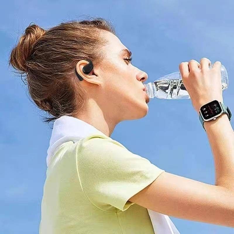 Aloking Wireless Earbuds Pure bass Ear-mounted Bluetooth headset bone conduction non-into-ear OWS open type painless waterproof long battery life wireless Bluetooth headset Bluetooth Earphone Earpods