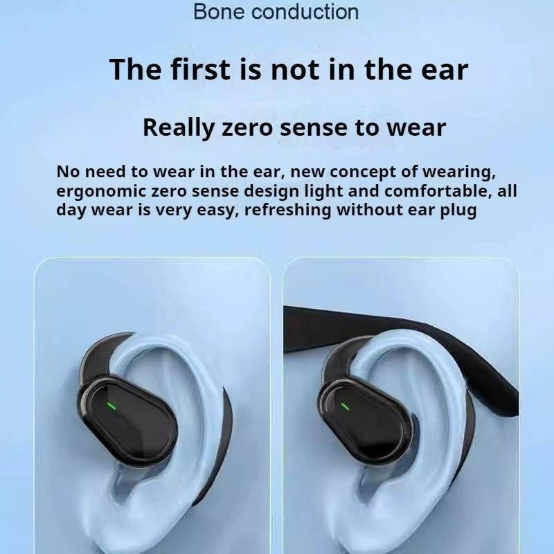 Aloking Wireless Earbuds Pure bass Ear-mounted Bluetooth headset bone conduction non-into-ear OWS open type painless waterproof long battery life wireless Bluetooth headset Bluetooth Earphone Earpods