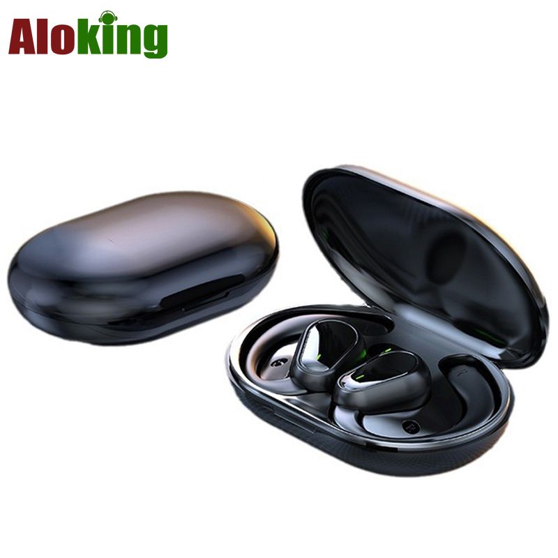 Aloking Wireless Earbuds Pure bass Ear-mounted Bluetooth headset bone conduction non-into-ear OWS open type painless waterproof long battery life wireless Bluetooth headset Bluetooth Earphone Earpods