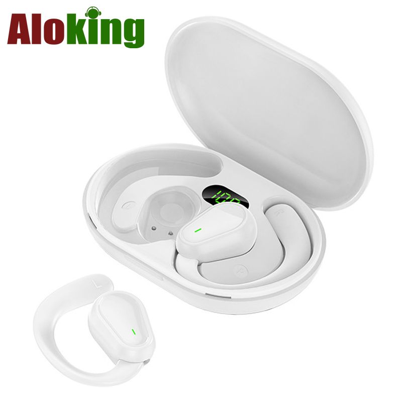 Aloking Wireless Earbuds Pure bass Ear-mounted Bluetooth headset bone conduction non-into-ear OWS open type painless waterproof long battery life wireless Bluetooth headset Bluetooth Earphone Earpods