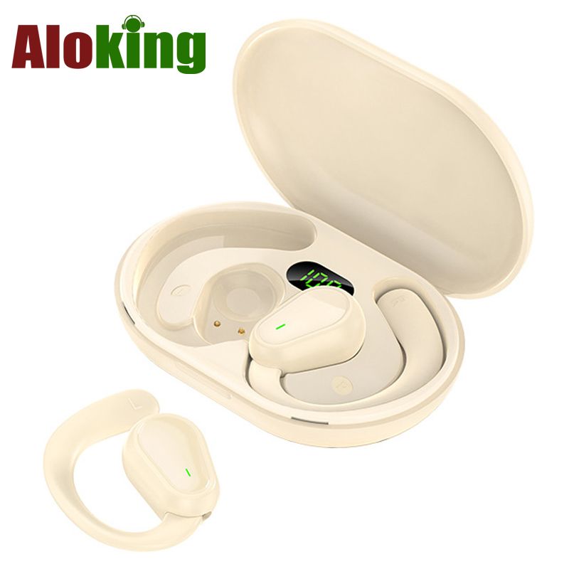 Aloking Wireless Earbuds Pure bass Ear-mounted Bluetooth headset bone conduction non-into-ear OWS open type painless waterproof long battery life wireless Bluetooth headset Bluetooth Earphone Earpods