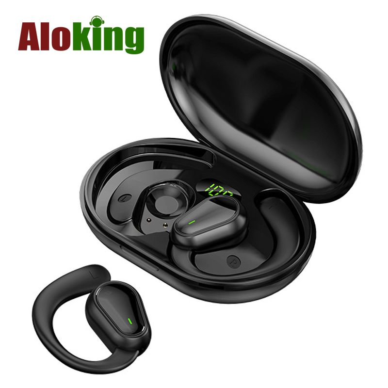 Aloking Wireless Earbuds Pure bass Ear-mounted Bluetooth headset bone conduction non-into-ear OWS open type painless waterproof long battery life wireless Bluetooth headset Bluetooth Earphone Earpods