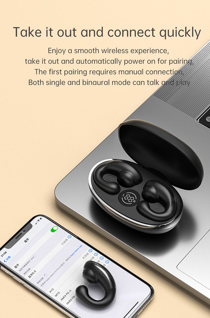 2024 New M7 Wireless Bluetooth Earphone Open Ear Clip Ear design Wireless Headphones With Mic Sports Headsets For Samsung XIAOMI OPPO HUAWEI Android ios EARPHONE Wireless Earbuds Earpods Wireless buds