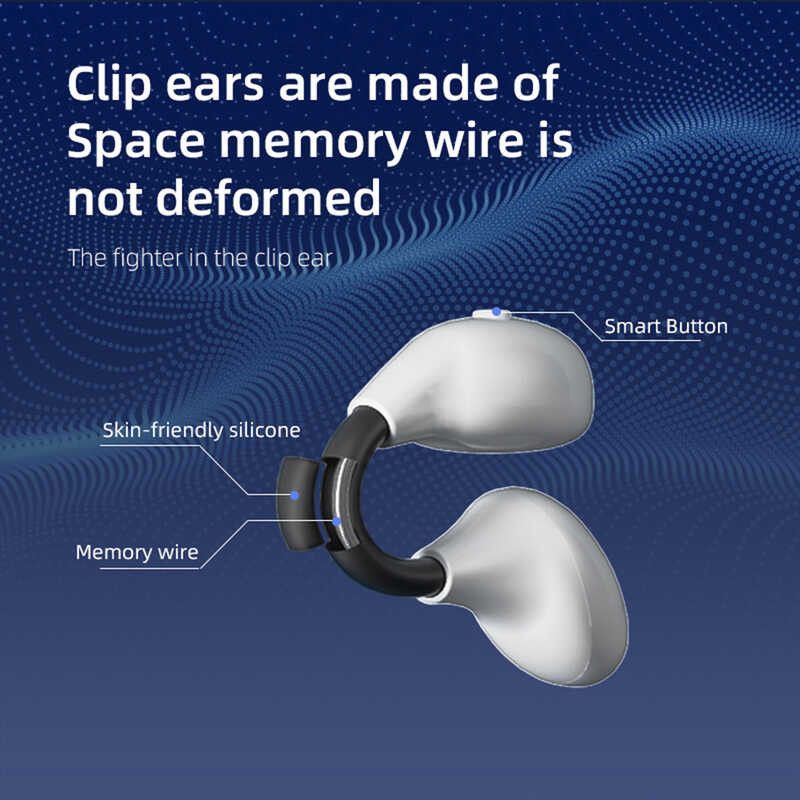 Clip-on Bluetooth MY14 pro Earbuds True Sport fitness Running Music Playback Ear Bone sensing Bluetooth Earphone TWS Waterproof Earbud Stereo Hifi Noise Cancelling Wireless earphone for iPhone Android