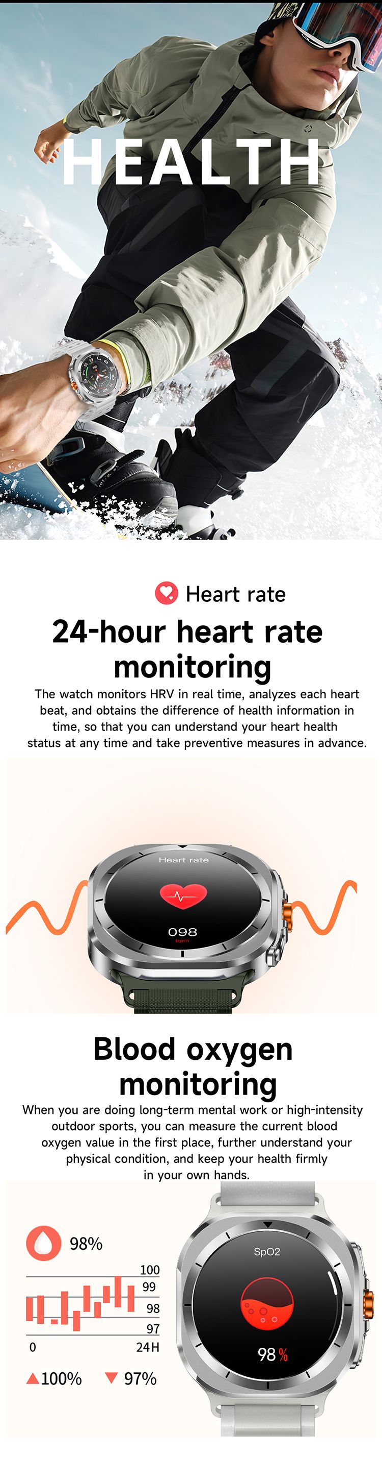 2in1 Z7 Ultra Smart Watch with 2 pcs straps Bluetooth Call Compass Health Fitness Tracker Big Battery Outdoor Sport Watch for Men Smart watch 7 Heart rate monitor Men's smart watch sports smartwatches