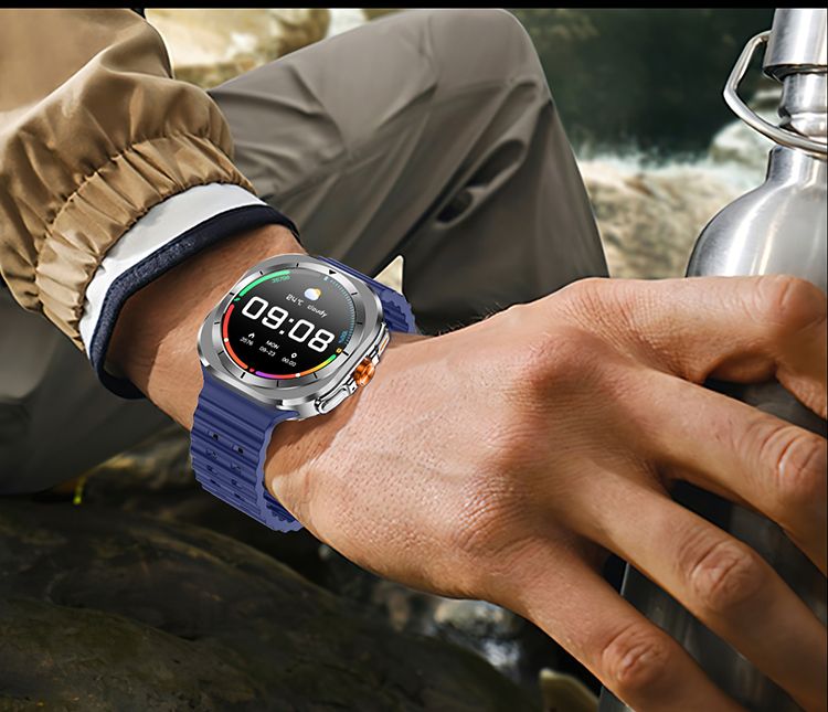 2in1 Z7 Ultra Smart Watch with 2 pcs straps Bluetooth Call Compass Health Fitness Tracker Big Battery Outdoor Sport Watch for Men Smart watch 7 Heart rate monitor Men's smart watch sports smartwatches
