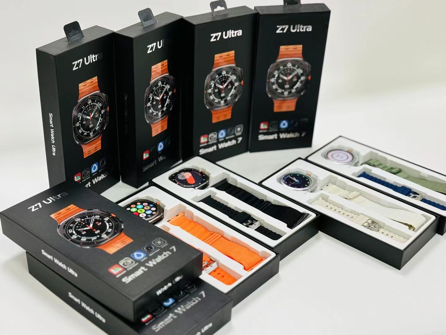 2in1 Z7 Ultra Smart Watch with 2 pcs straps Bluetooth Call Compass Health Fitness Tracker Big Battery Outdoor Sport Watch for Men Smart watch 7 Heart rate monitor Men's smart watch sports smartwatches