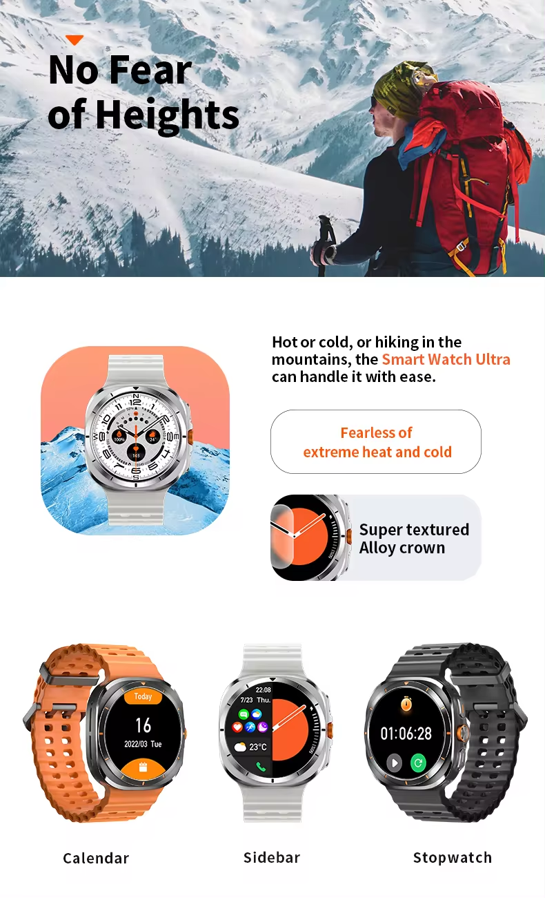 2in1 Z7 Ultra Smart Watch with 2 pcs straps Bluetooth Call Compass Health Fitness Tracker Big Battery Outdoor Sport Watch for Men Smart watch 7 Heart rate monitor Men's smart watch sports smartwatches