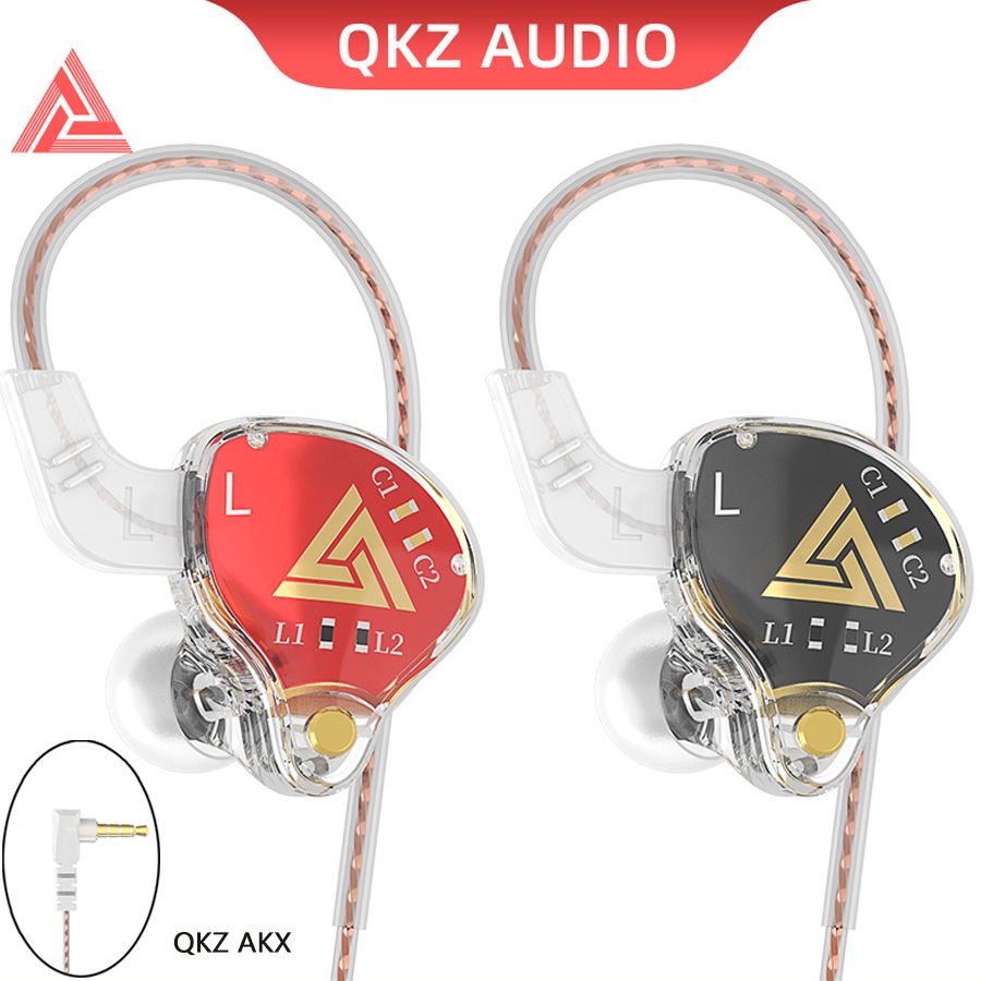 QKZ AKX Wired In Ear Earphones HiFi Sound Monitoring Dynamic Driver Headphone Sports Earphone Wired Earphone with Microphone Music Gaming Earphones