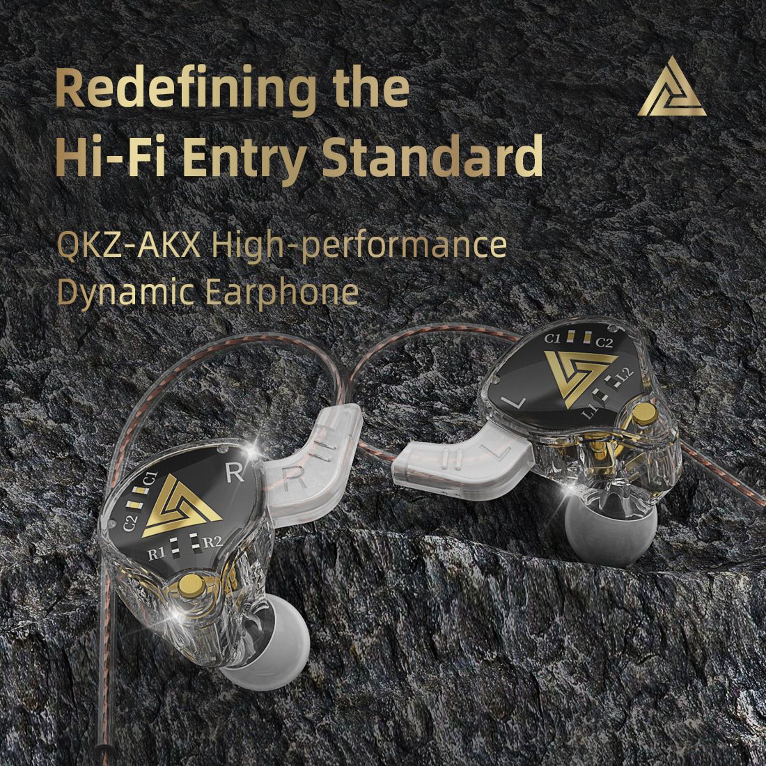 QKZ AKX Wired In Ear Earphones HiFi Sound Monitoring Dynamic Driver Headphone Sports Earphone Wired Earphone with Microphone Music Gaming Earphones
