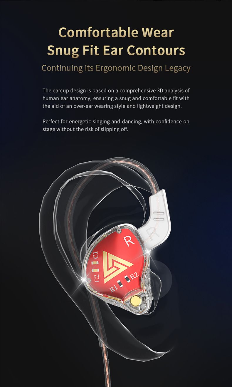 QKZ AKX Wired In Ear Earphones HiFi Sound Monitoring Dynamic Driver Headphone Sports Earphone Wired Earphone with Microphone Music Gaming Earphones