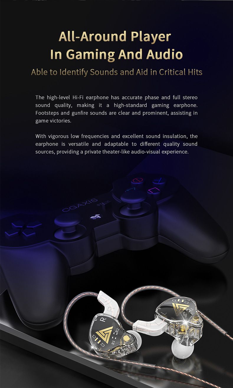 QKZ AKX Wired In Ear Earphones HiFi Sound Monitoring Dynamic Driver Headphone Sports Earphone Wired Earphone with Microphone Music Gaming Earphones