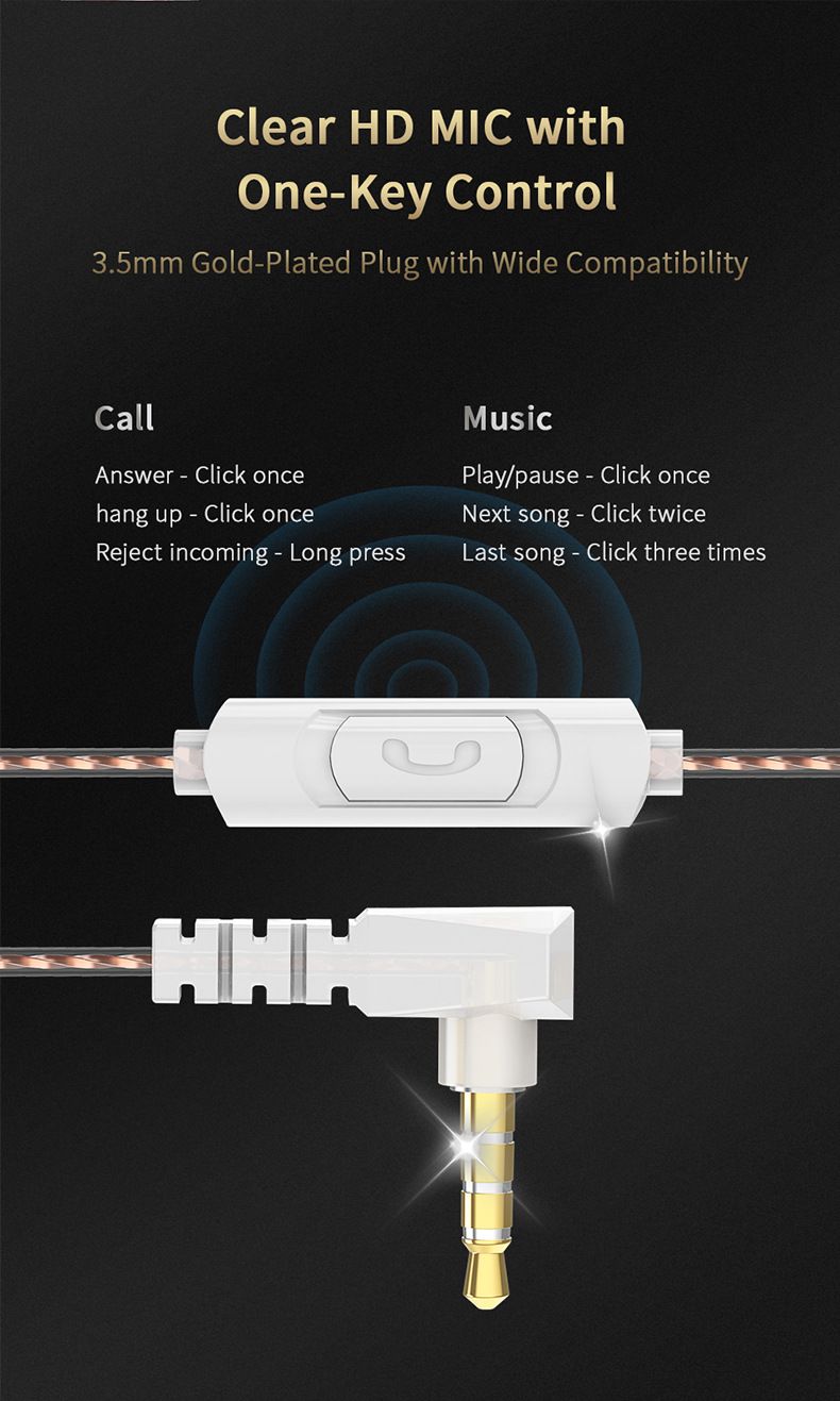 QKZ AKX Wired In Ear Earphones HiFi Sound Monitoring Dynamic Driver Headphone Sports Earphone Wired Earphone with Microphone Music Gaming Earphones