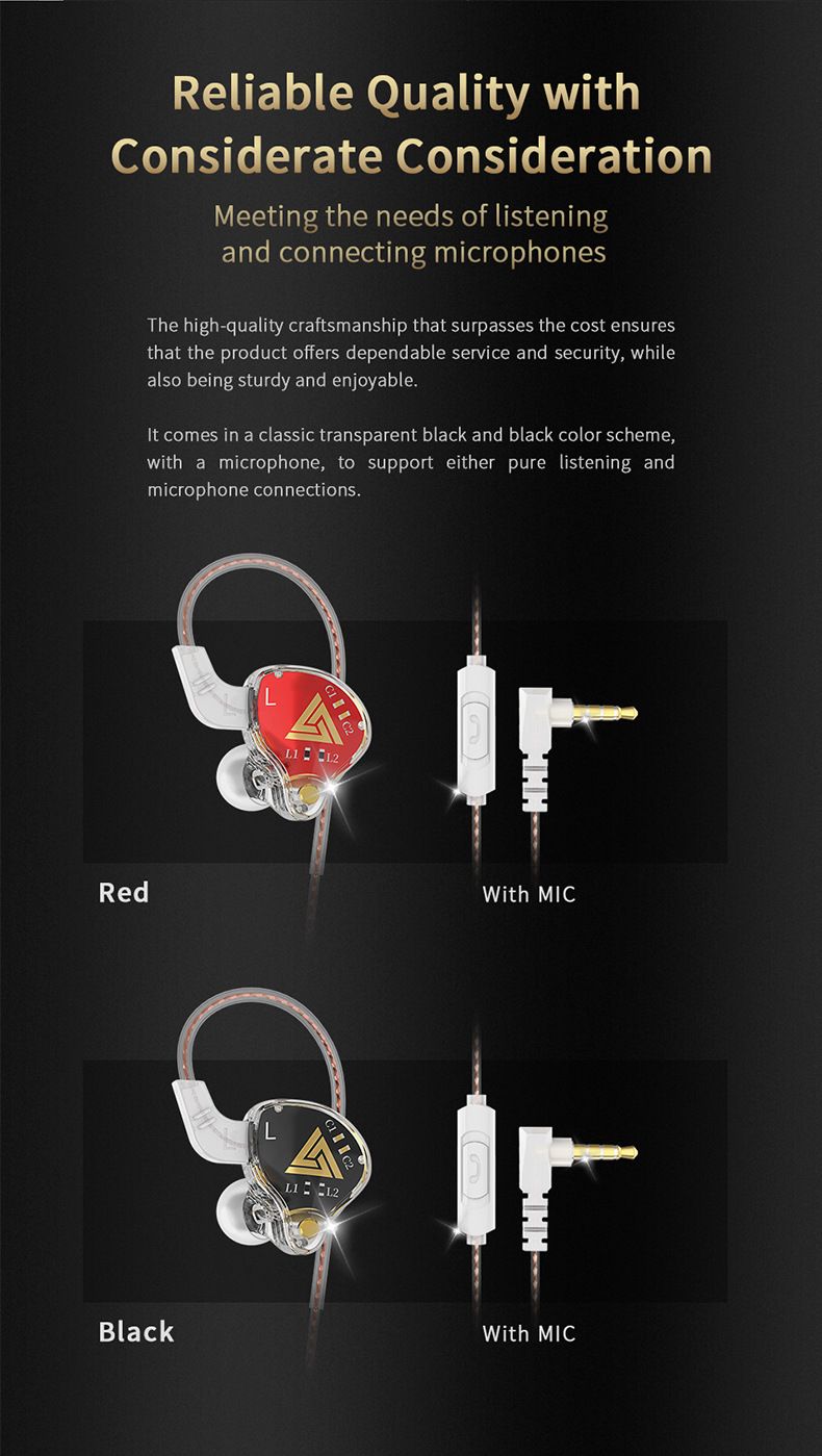 QKZ AKX Wired In Ear Earphones HiFi Sound Monitoring Dynamic Driver Headphone Sports Earphone Wired Earphone with Microphone Music Gaming Earphones