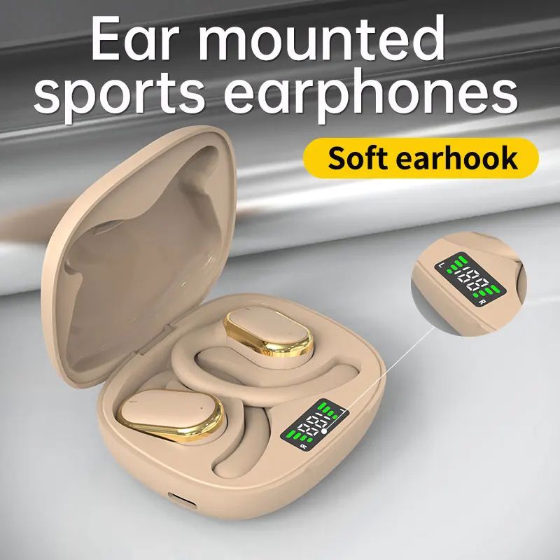 Aloking TWS True Wireless Earphones Bluetooth Earphone Noise Cancelling ENC HIFI Sound Stereo Wireless Earbuds Haging Ear Type Bluetooth Headset Gaming Waterproof Earpods For Sports Bluetooth Headset