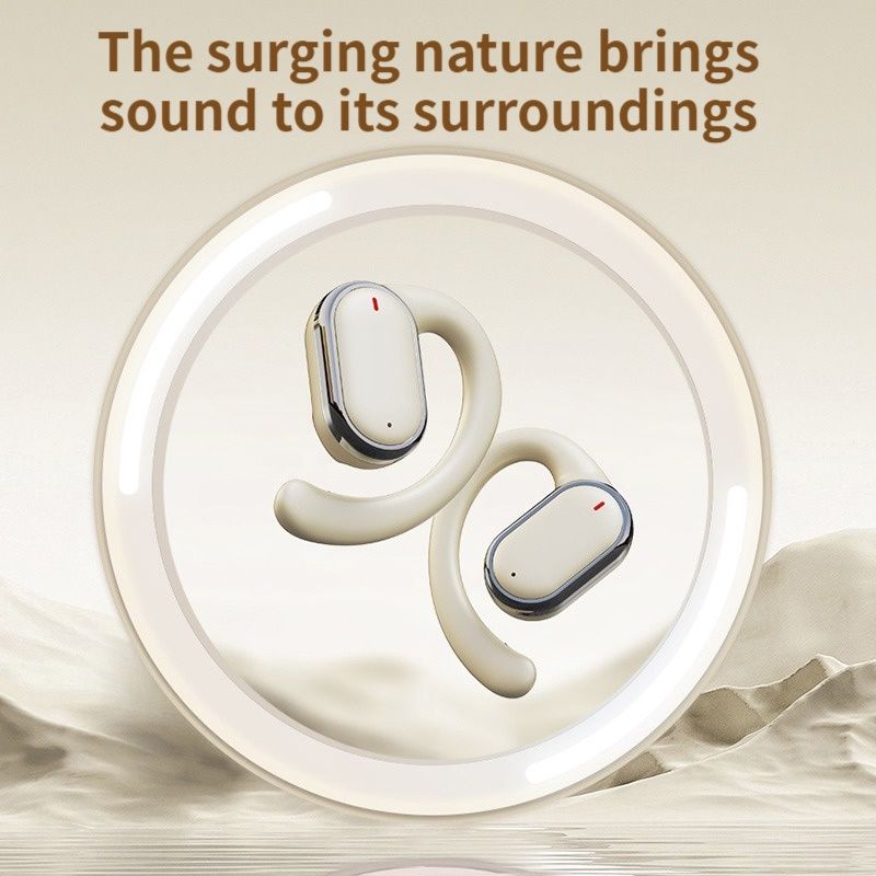 Aloking TWS True Wireless Earphones Bluetooth Earphone Noise Cancelling ENC HIFI Sound Stereo Wireless Earbuds Haging Ear Type Bluetooth Headset Gaming Waterproof Earpods For Sports Bluetooth Headset