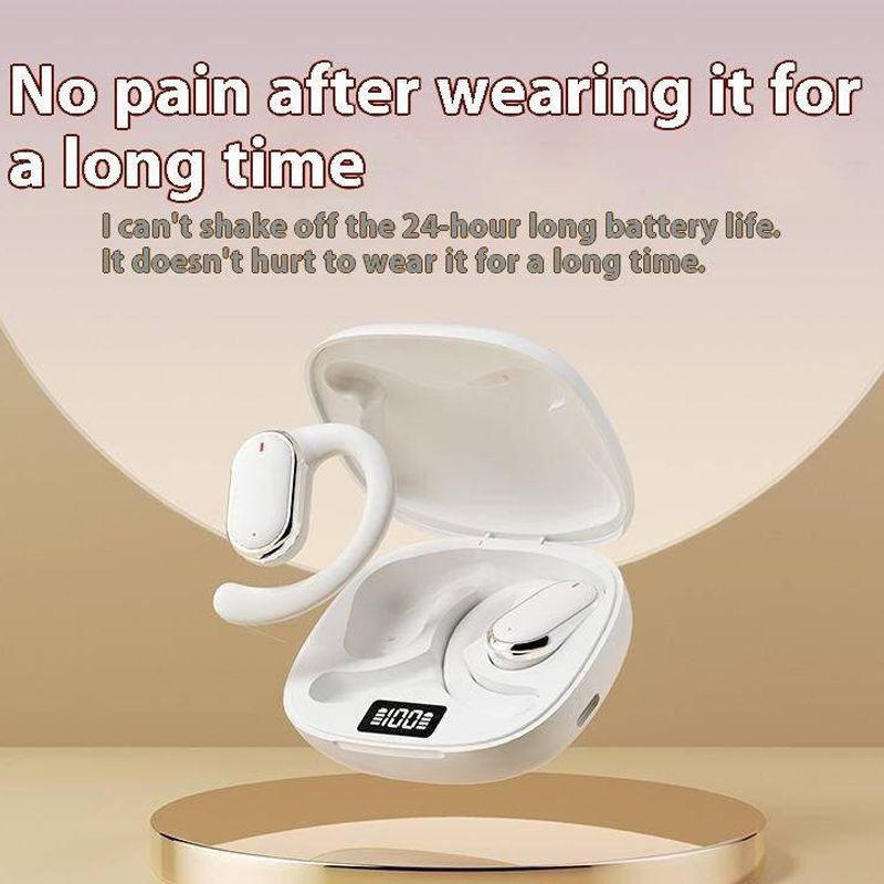 Aloking TWS True Wireless Earphones Bluetooth Earphone Noise Cancelling ENC HIFI Sound Stereo Wireless Earbuds Haging Ear Type Bluetooth Headset Gaming Waterproof Earpods For Sports Bluetooth Headset