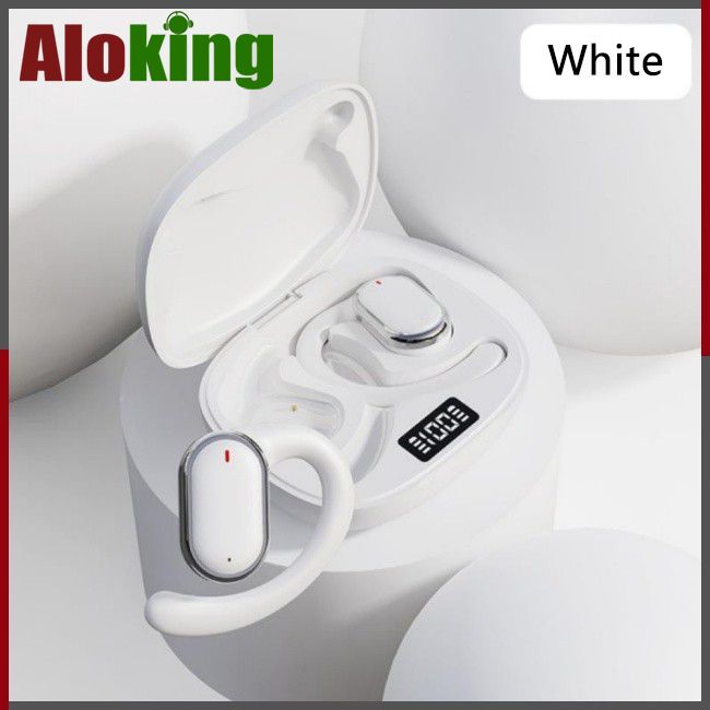 Aloking TWS True Wireless Earphones Bluetooth Earphone Noise Cancelling ENC HIFI Sound Stereo Wireless Earbuds Haging Ear Type Bluetooth Headset Gaming Waterproof Earpods For Sports Bluetooth Headset