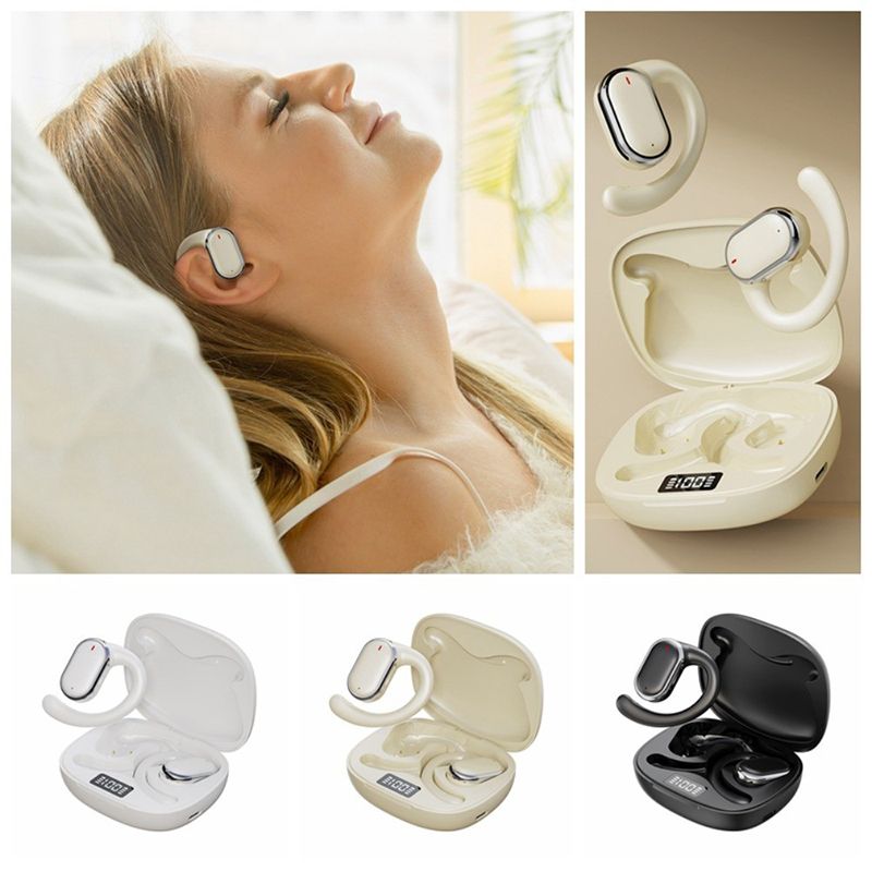Aloking TWS True Wireless Earphones Bluetooth Earphone Noise Cancelling ENC HIFI Sound Stereo Wireless Earbuds Haging Ear Type Bluetooth Headset Gaming Waterproof Earpods For Sports Bluetooth Headset