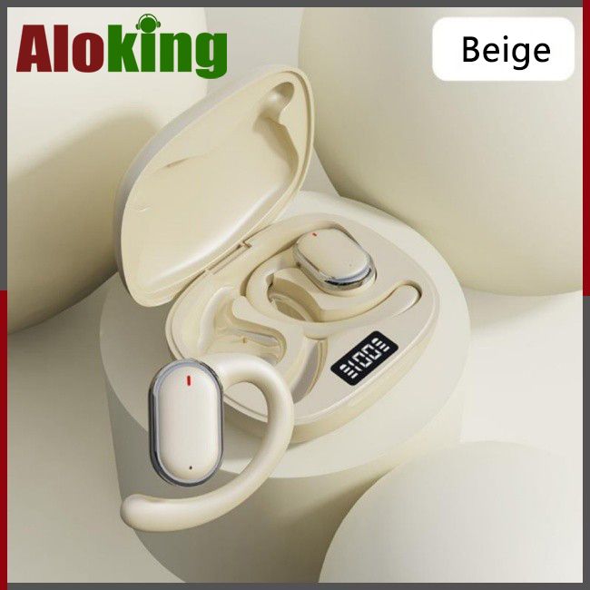 Aloking TWS True Wireless Earphones Bluetooth Earphone Noise Cancelling ENC HIFI Sound Stereo Wireless Earbuds Haging Ear Type Bluetooth Headset Gaming Waterproof Earpods For Sports Bluetooth Headset