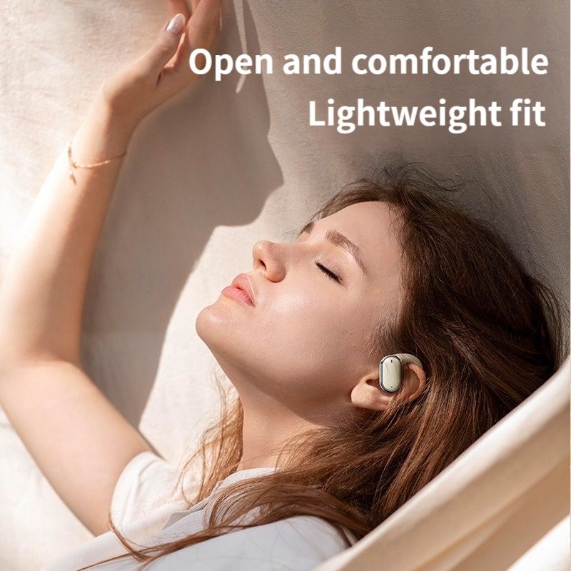 Aloking TWS True Wireless Earphones Bluetooth Earphone Noise Cancelling ENC HIFI Sound Stereo Wireless Earbuds Haging Ear Type Bluetooth Headset Gaming Waterproof Earpods For Sports Bluetooth Headset